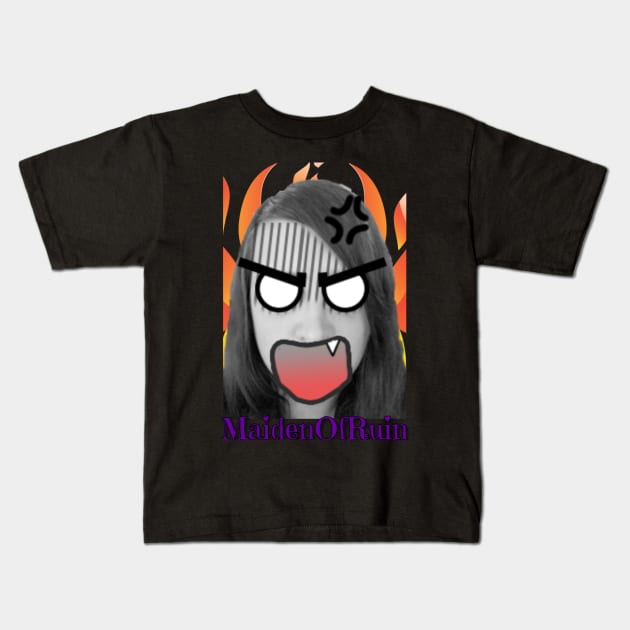 MaidenOfRuin Fiery Rage Kids T-Shirt by MaidenOfRuin